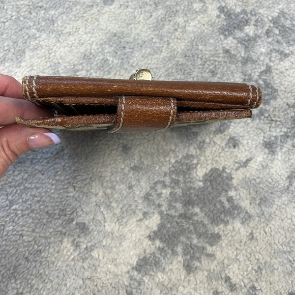 Vintage Gucci Monogram Bamboo French Wallet Brown GG Compact - Picture 7 of 17